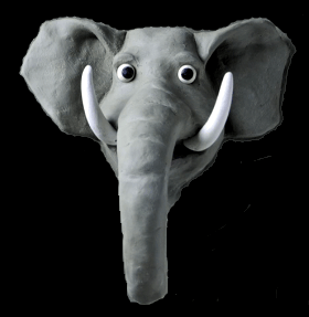 elefa sfondo nero